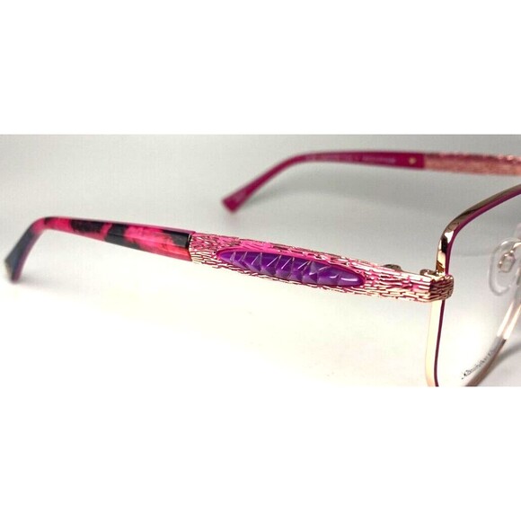 NEW LA MATTA LM3339 Eyeglass Frames Pink Purple 54-17-135 Case/Cloth Included - Picture 4 of 13